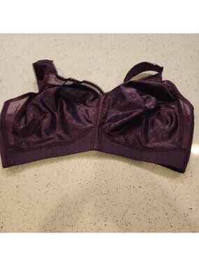 Playtex Bra 44DD Purple Wireless Unlined 4693